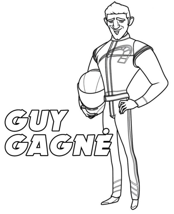 Guy Gagne kleurplaat